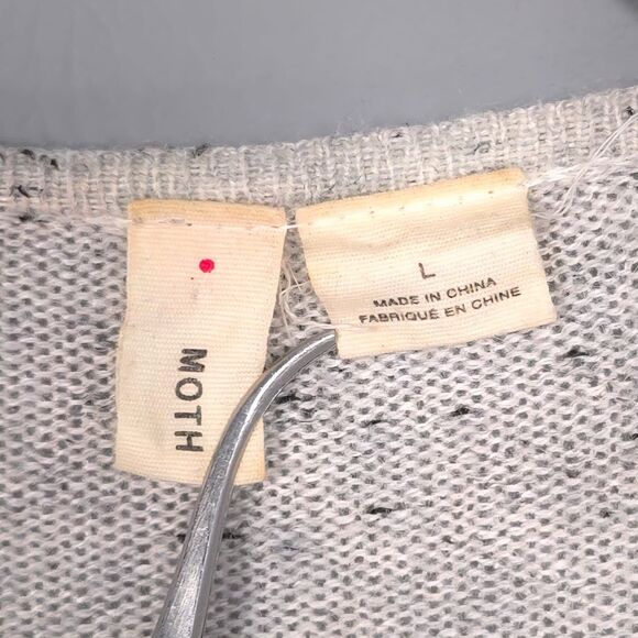 Anthropologie Moth Size L Wool Cashmere Blend Bell Sleeve Cardigan Sweater Women - Picture 2 of 12